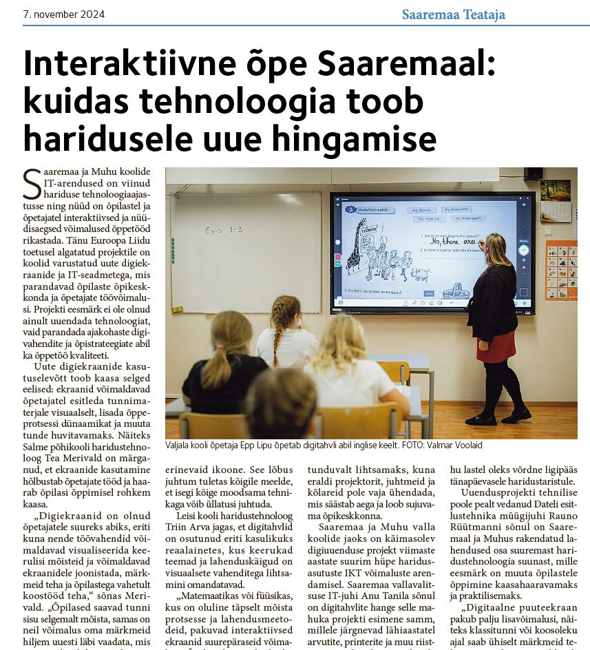 Tehnoloogilised lahendused haridusvaldkonnas